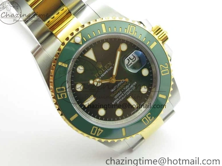 0115 Submariner 116613 LV VRF Best Edition YG Wrapped Bezel Green Dial on SS YG Bracelet A2836 MAX Version Compact 2920